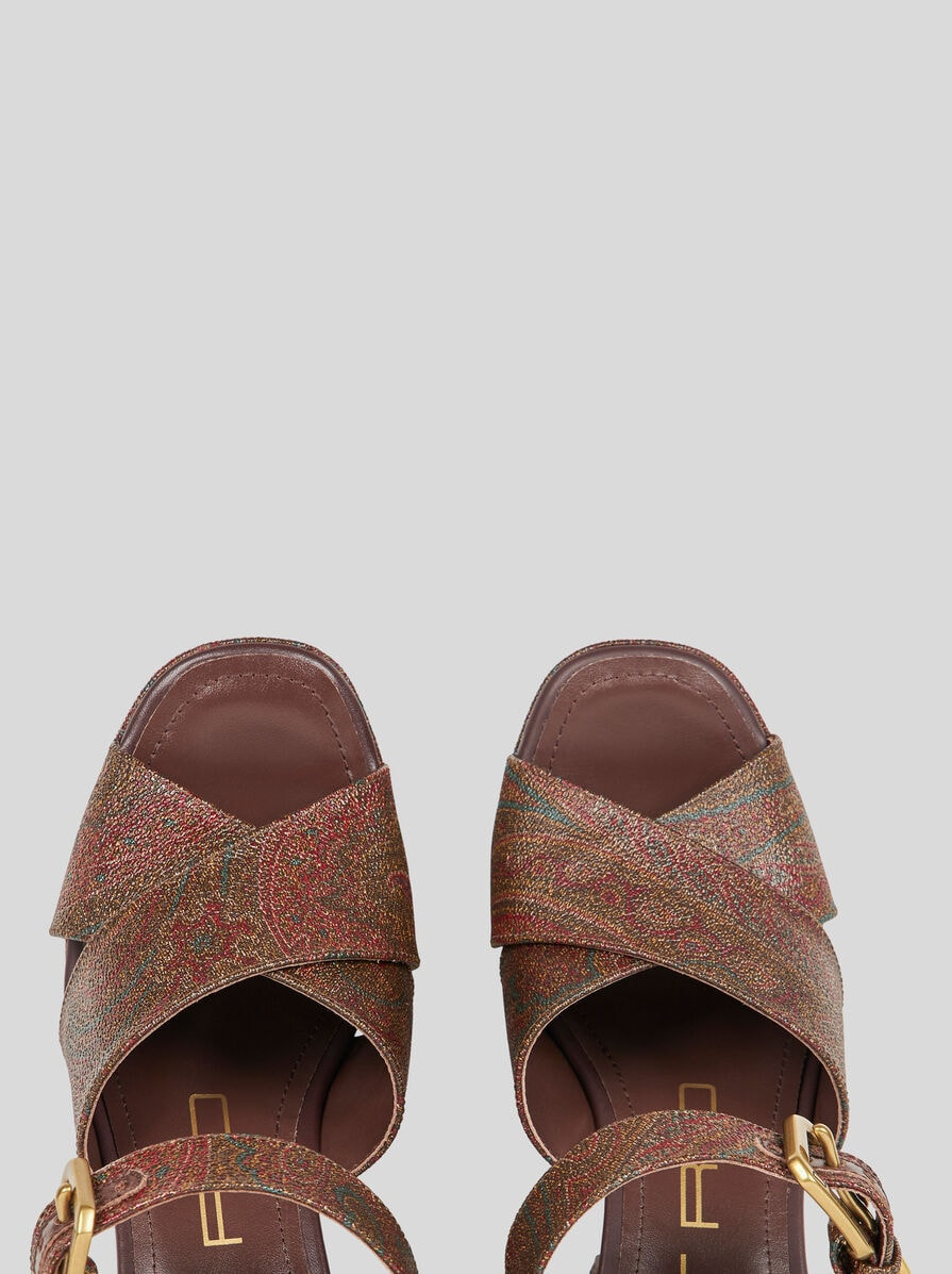 PAISLEY PLATFORM SANDALS - 2