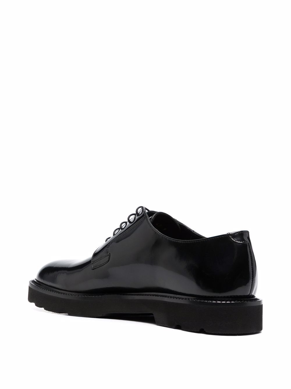 high-shine leather derby shoes - 3