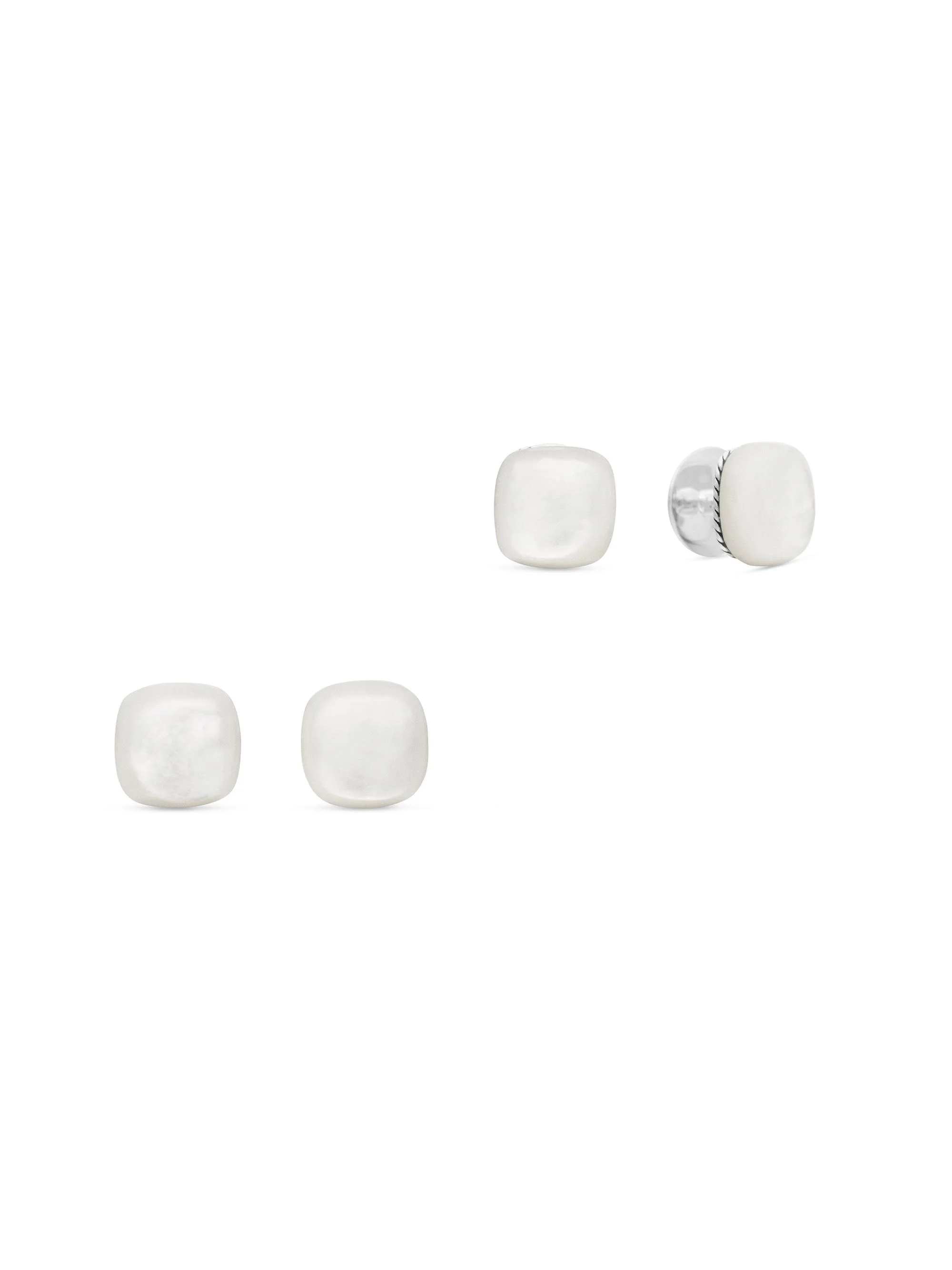 Men's Streamline Cushion Shirt Studs - Mother Of Pearl - 1