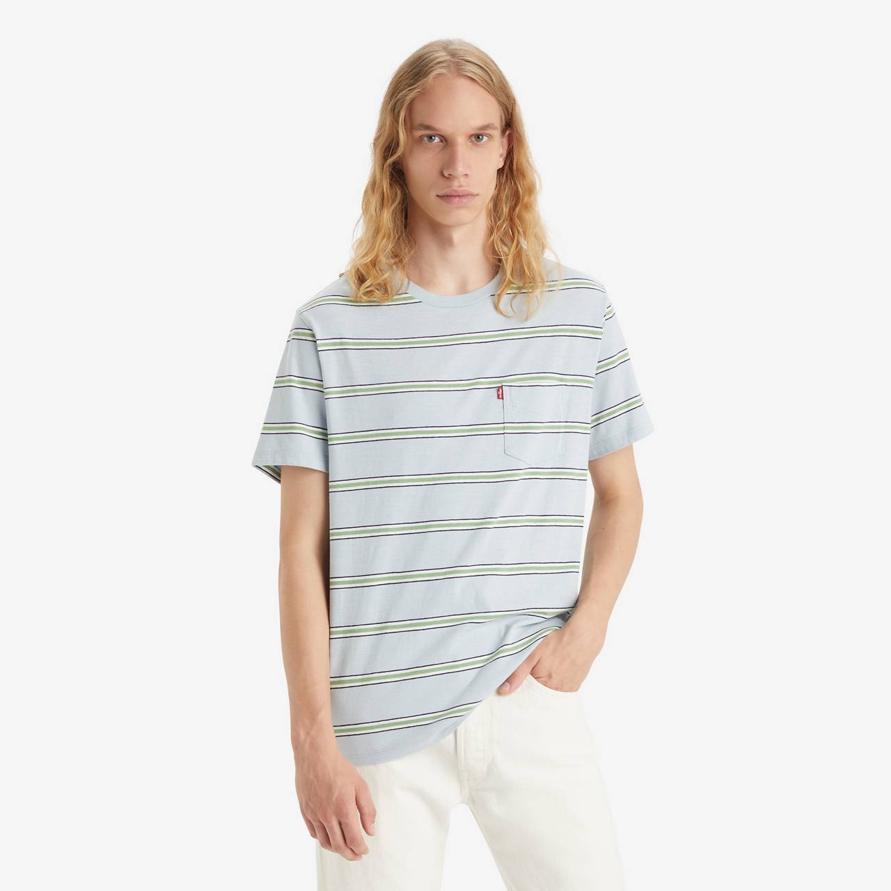 STRIPED CLASSIC POCKET T-SHIRT - 2