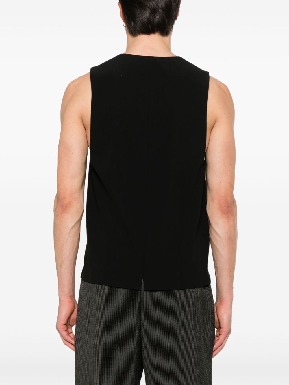silk crepe waistcoat - 4