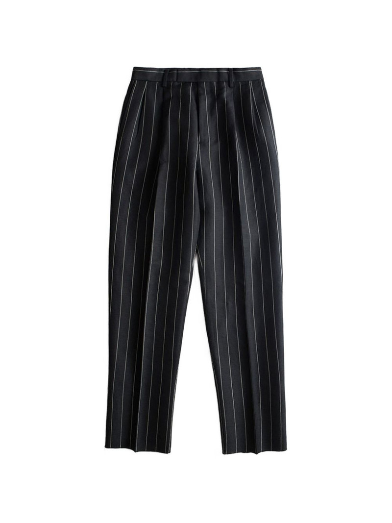 pleated pinstripe trousers 1