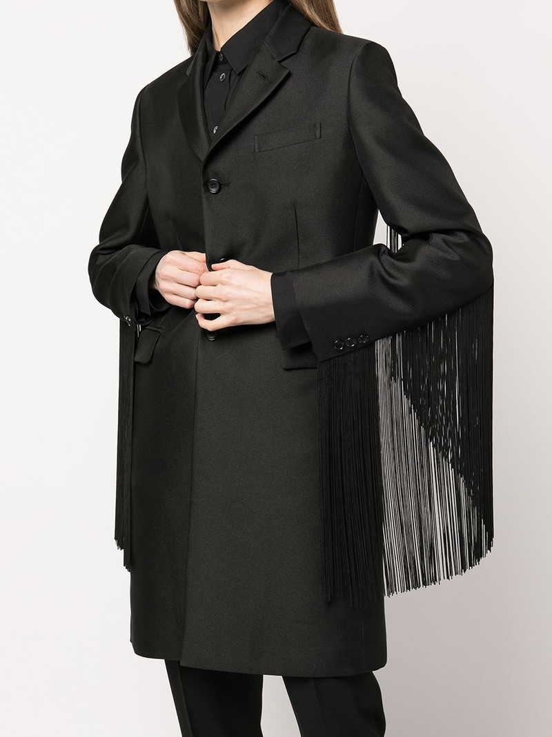 fringe-sleeve single-breasted coat 5