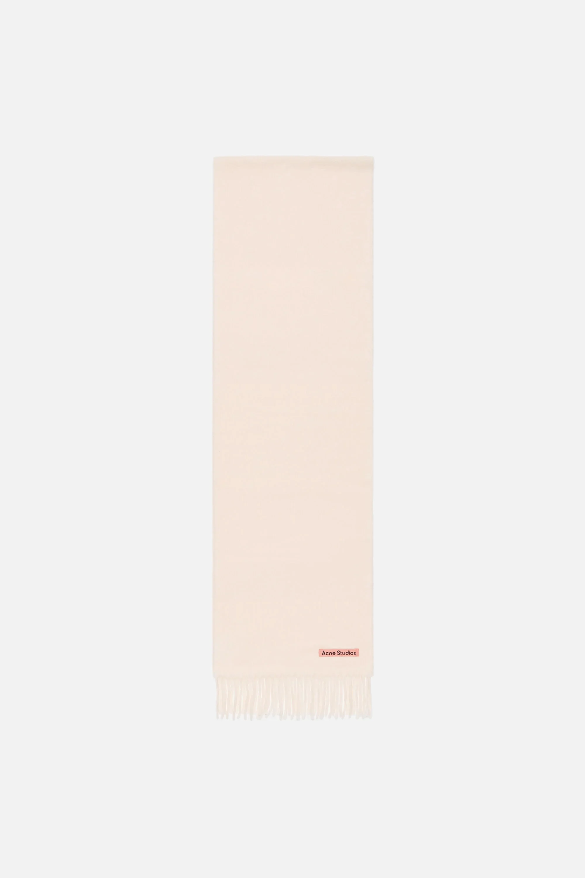 Fringe wool scarf - skinny - Warm white - 1