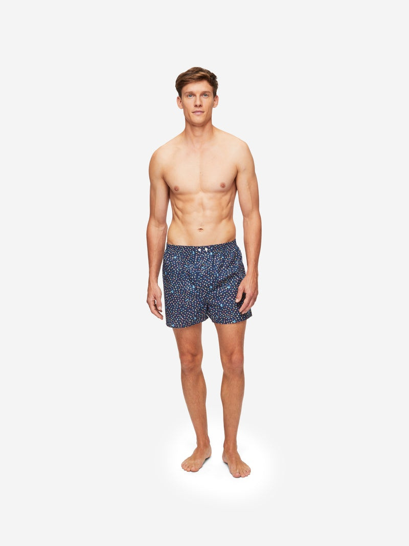 Derek Rose Men's Classic Fit Boxers Ledbury 58 Cotton Batiste Multi outlook