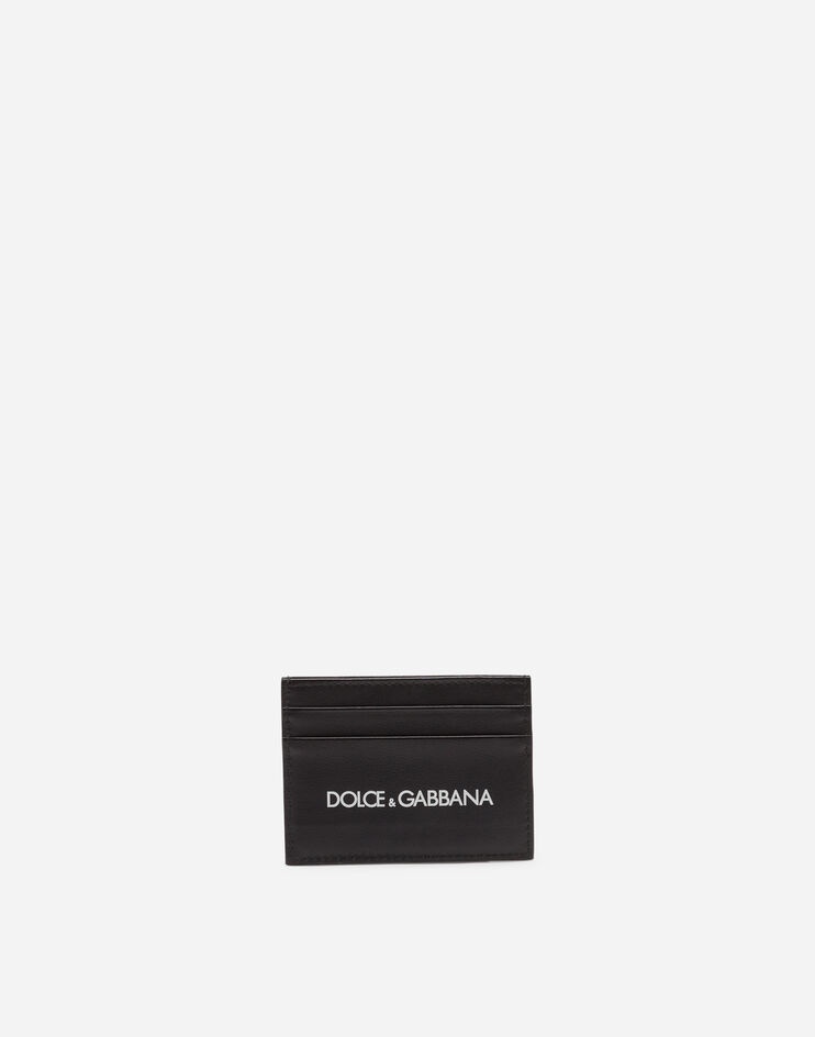 Calfskin credit card holder with printed logo - 3
