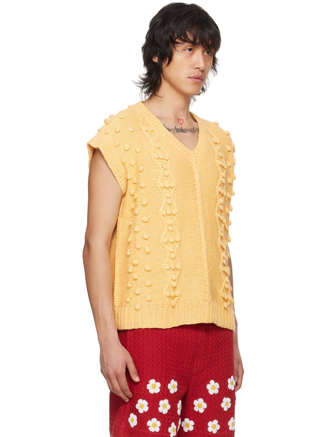 Yellow Appliqué Vest - 2