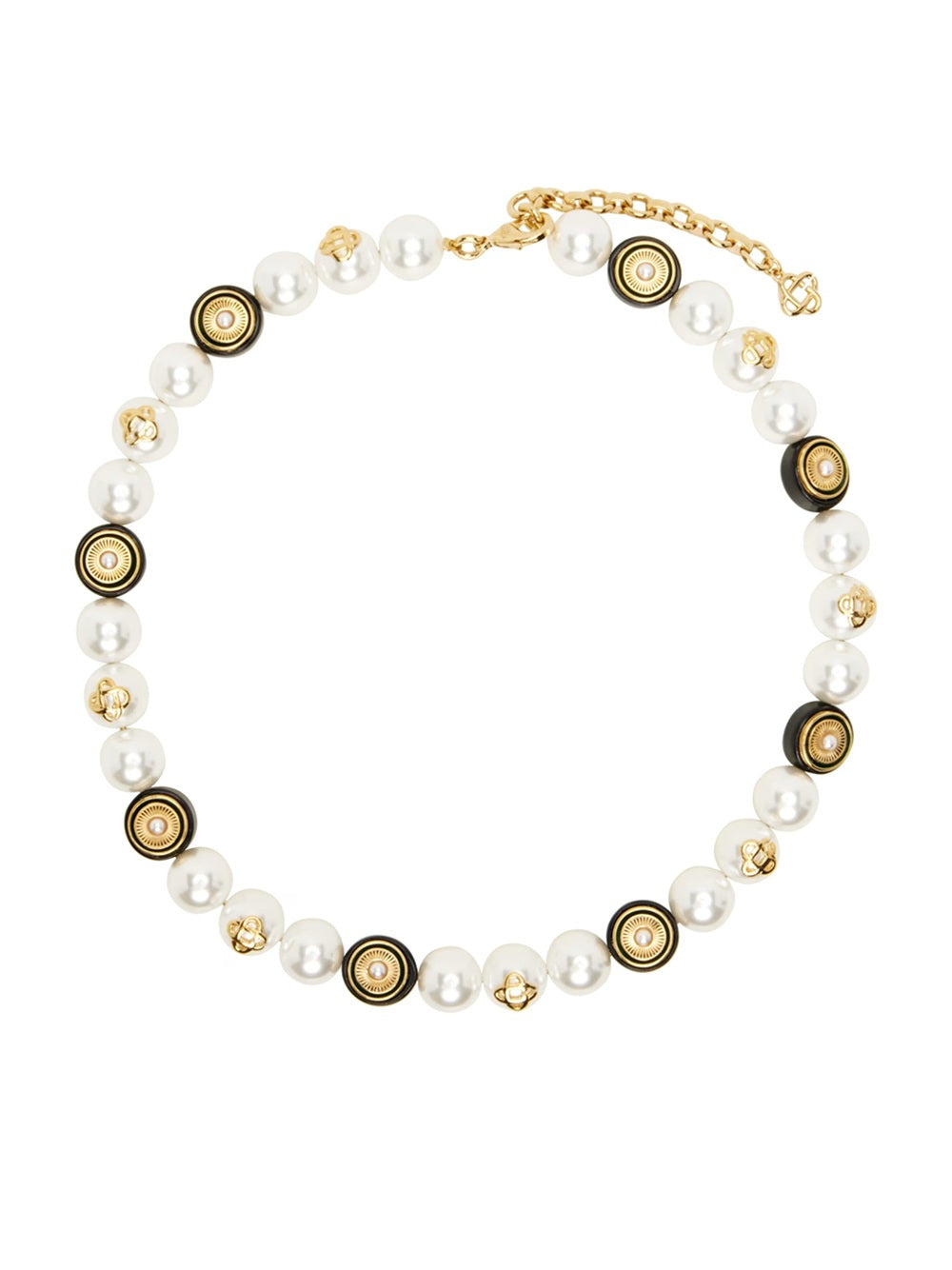 Casablanca Women White Spoke Wheel Necklace - 1