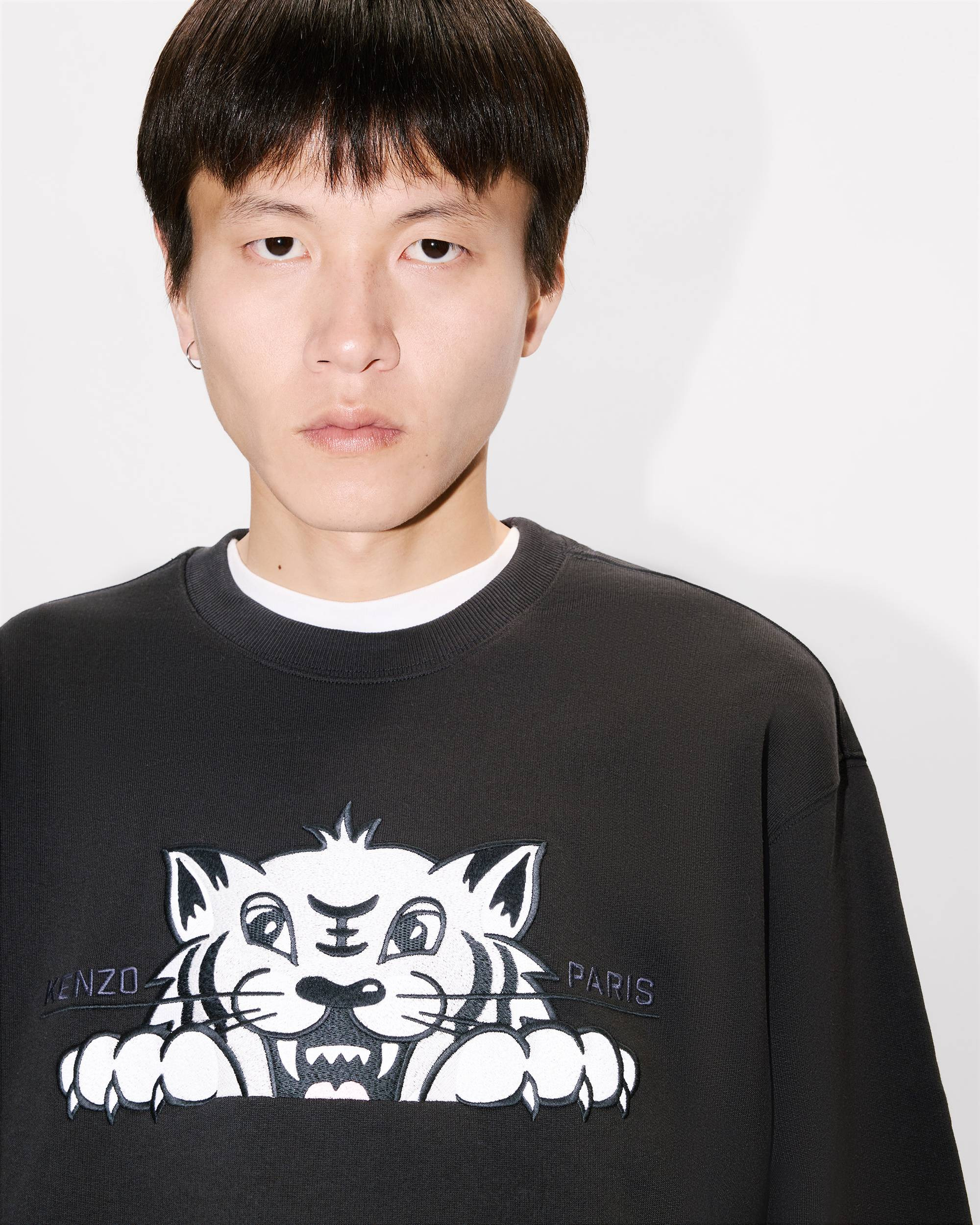 'KENZO Happy Tiger' embroidered sweatshirt in cotton - 6