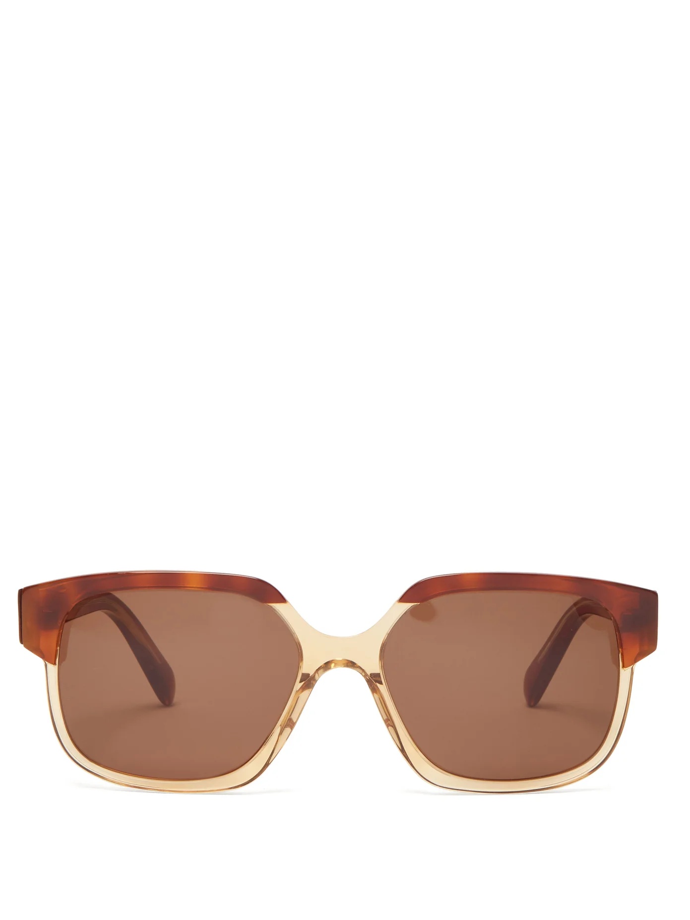 Square tortoiseshell-acetate sunglasses - 1