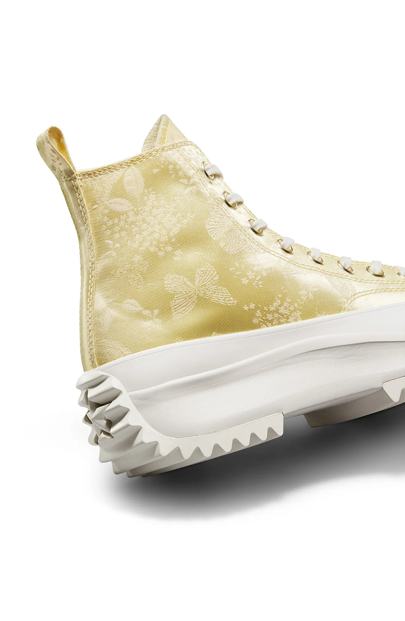 Chuck Taylor All Star Run Star Hike High Top Platform Sneaker in Lemon Drop/White/Egret - 5