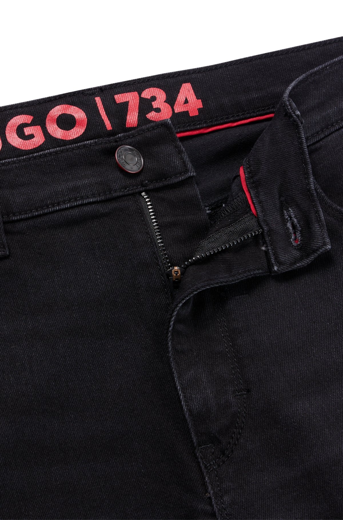 EXTRA-SLIM-FIT JEANS IN BLACK COMFORT-STRETCH DENIM - 6