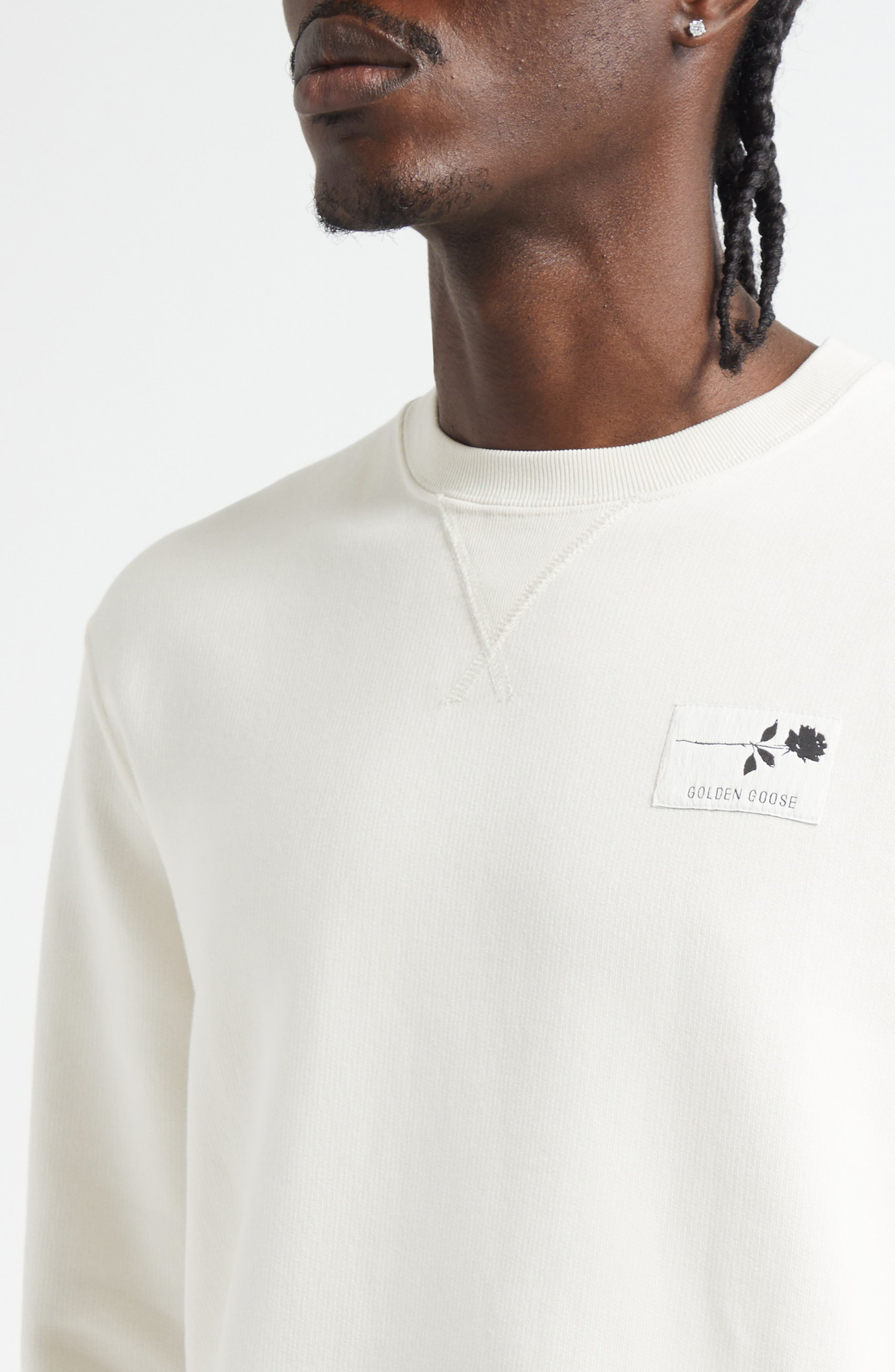 Golden Goose Journey Graphic Sweatshirt in Artic Wolf/Black at Nordstrom - 5