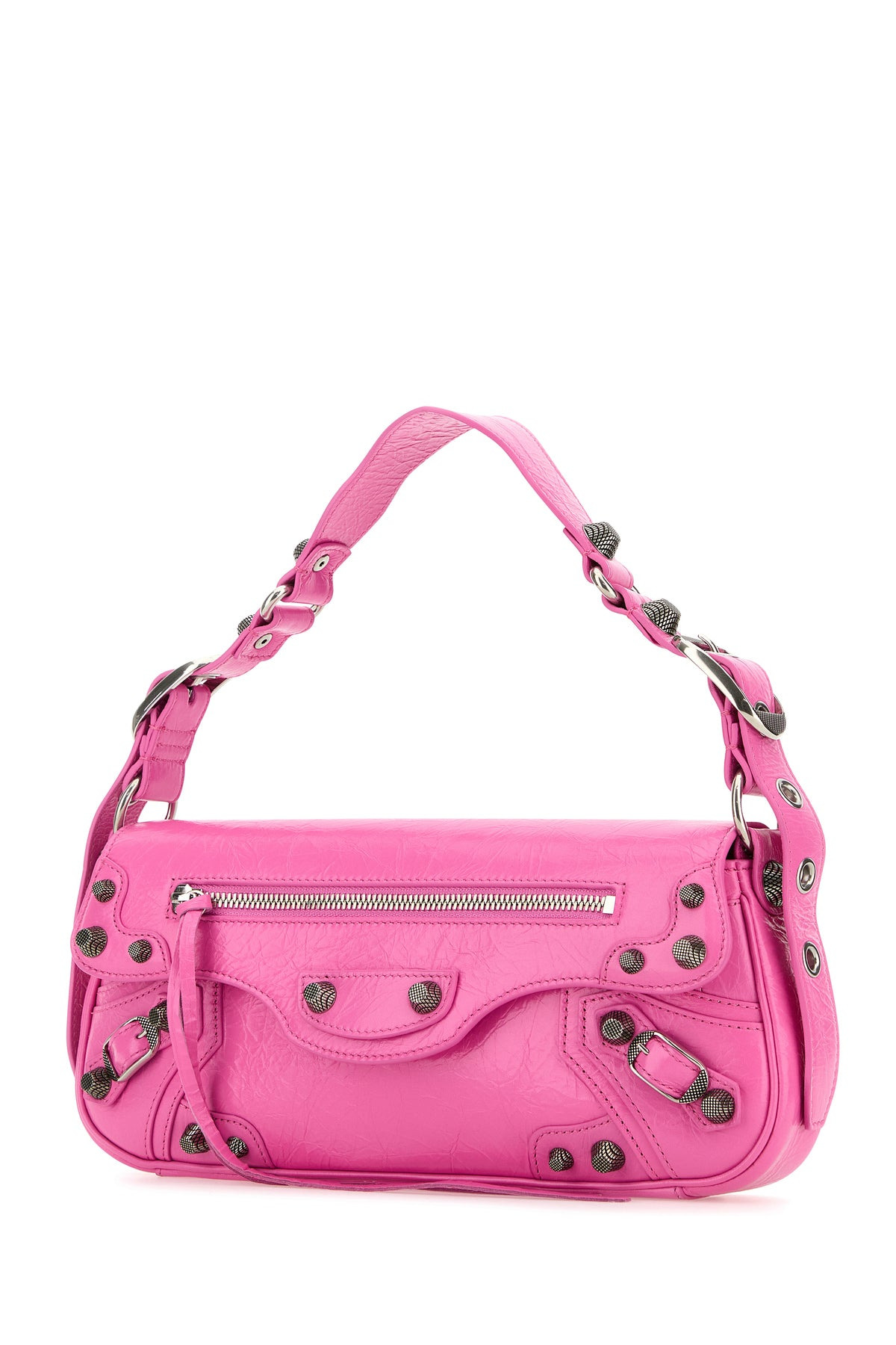 Fuchsia leather small Le Cagole Sling shoulder bag - 2