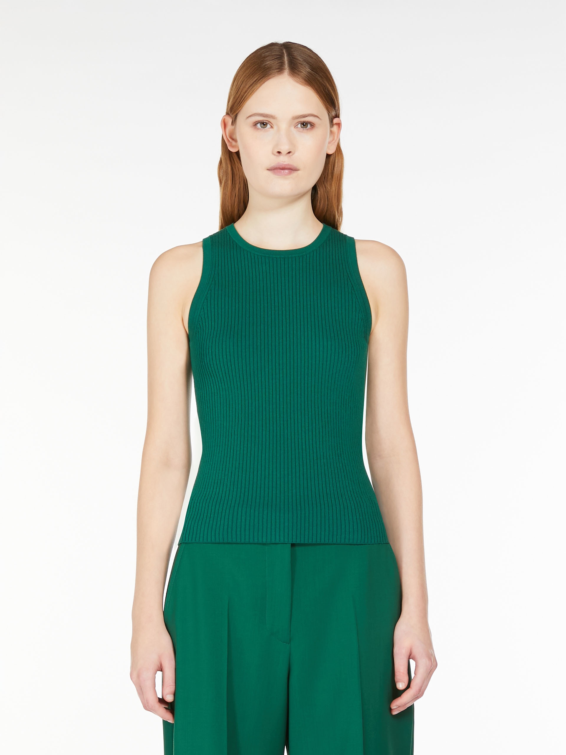 OLIMPO Rib-knit viscose top - 3