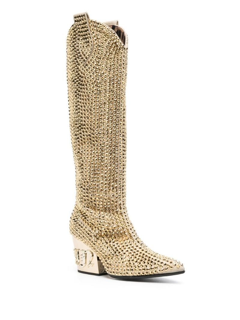 Strass CowBoy calf-length boots - 2