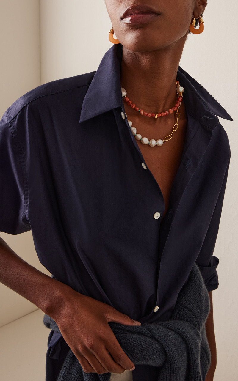 LIZZIE FORTUNATO Mini Organic Hoops orange outlook