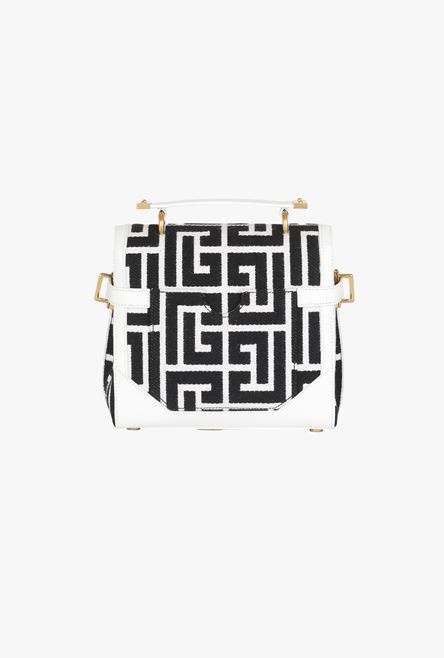 Bicolor jacquard B-Buzz 23 bag with black and white leather panel - 3