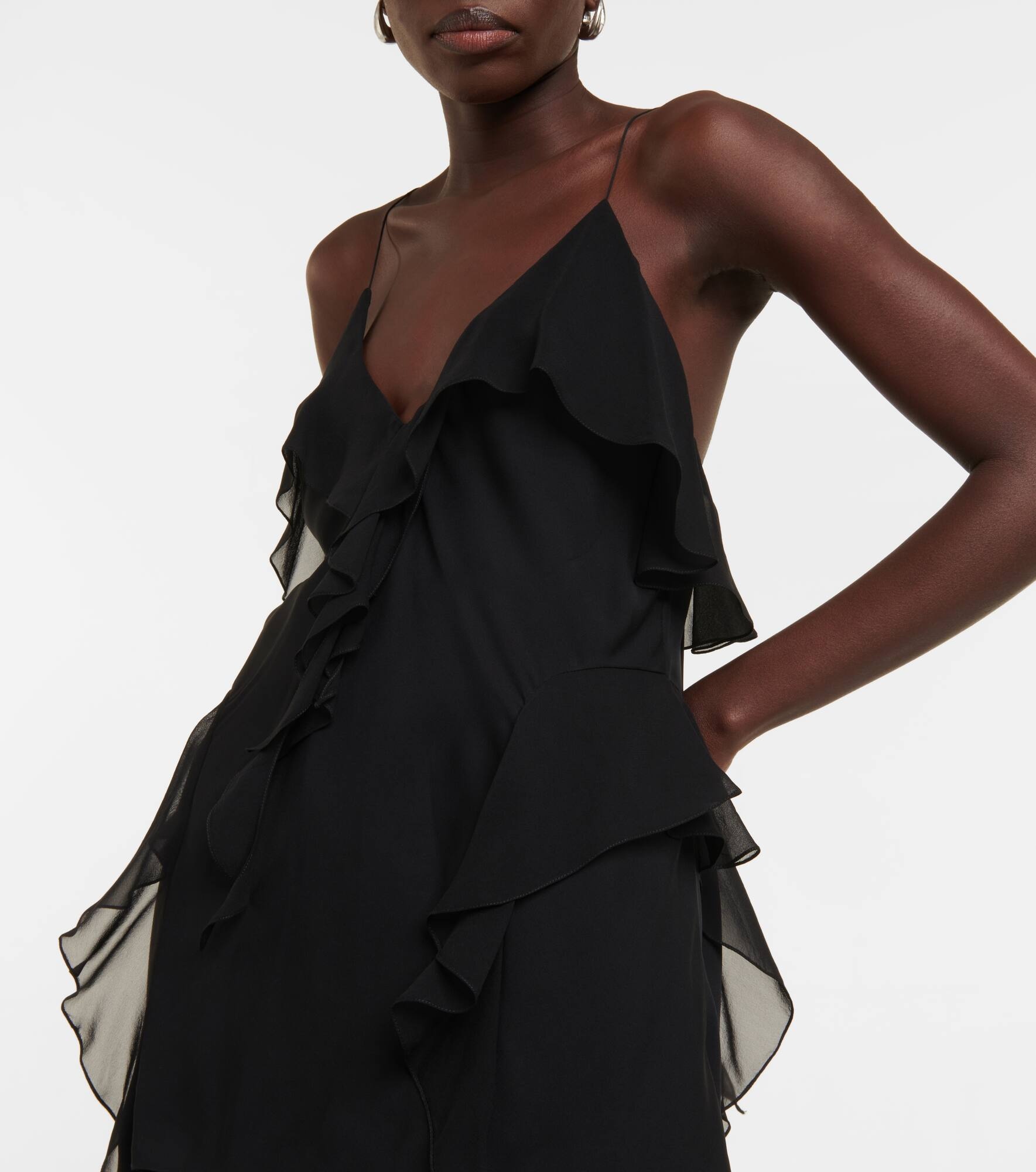 Piet ruffled silk chiffon top - 6
