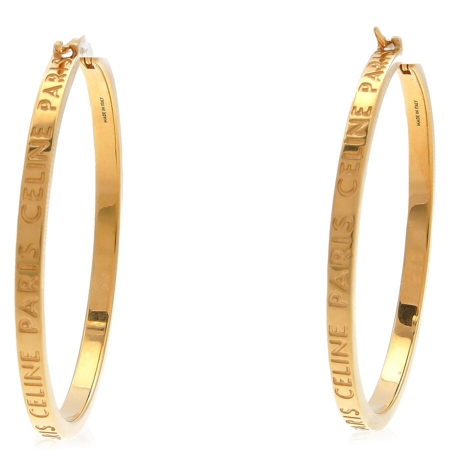 Celine Paris Large Hoops in Gold - 4