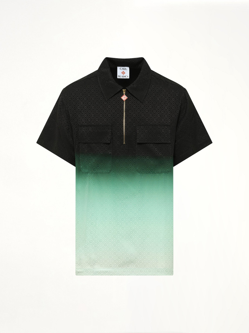 CASABLANCA Gradient Monogram Shirt in Green outlook