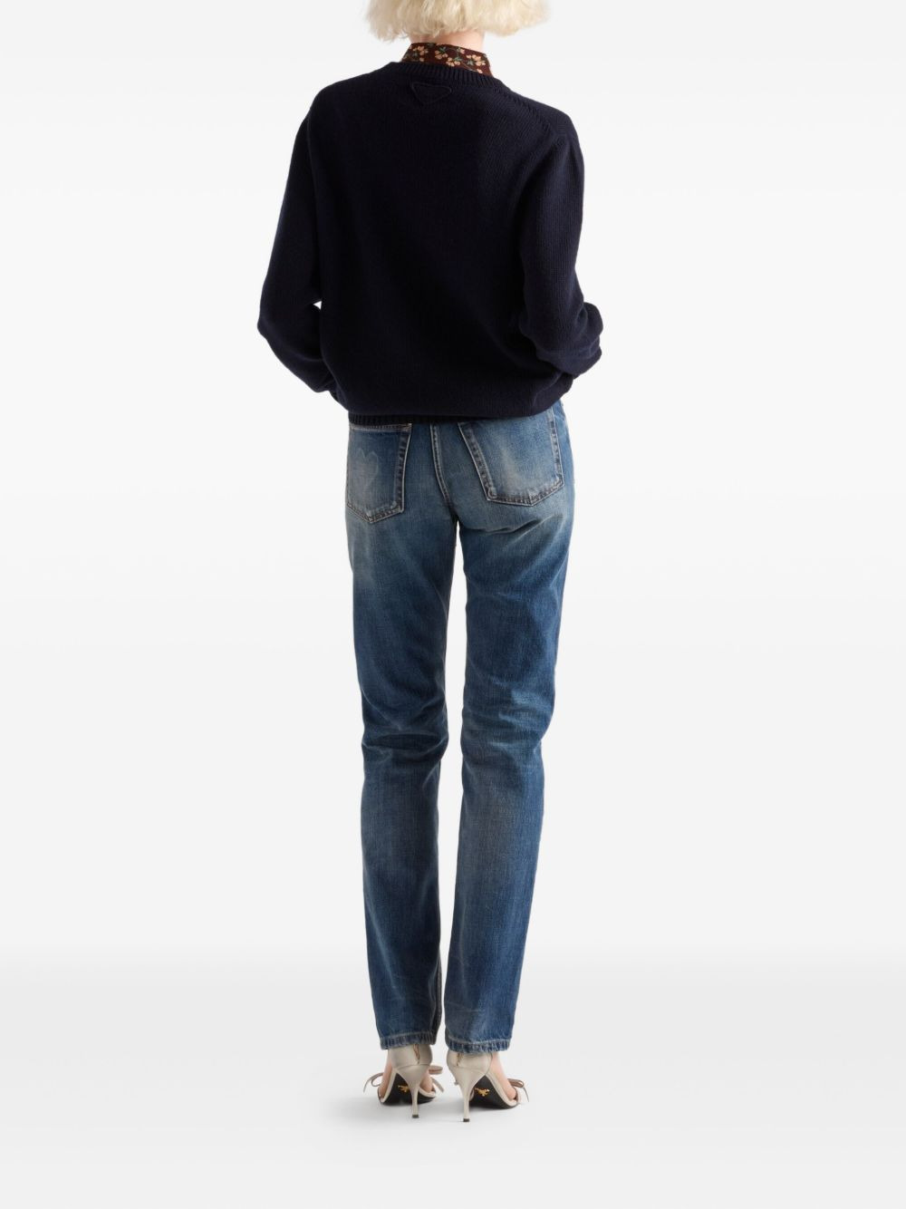 ribbed crew-neck sweater - 3