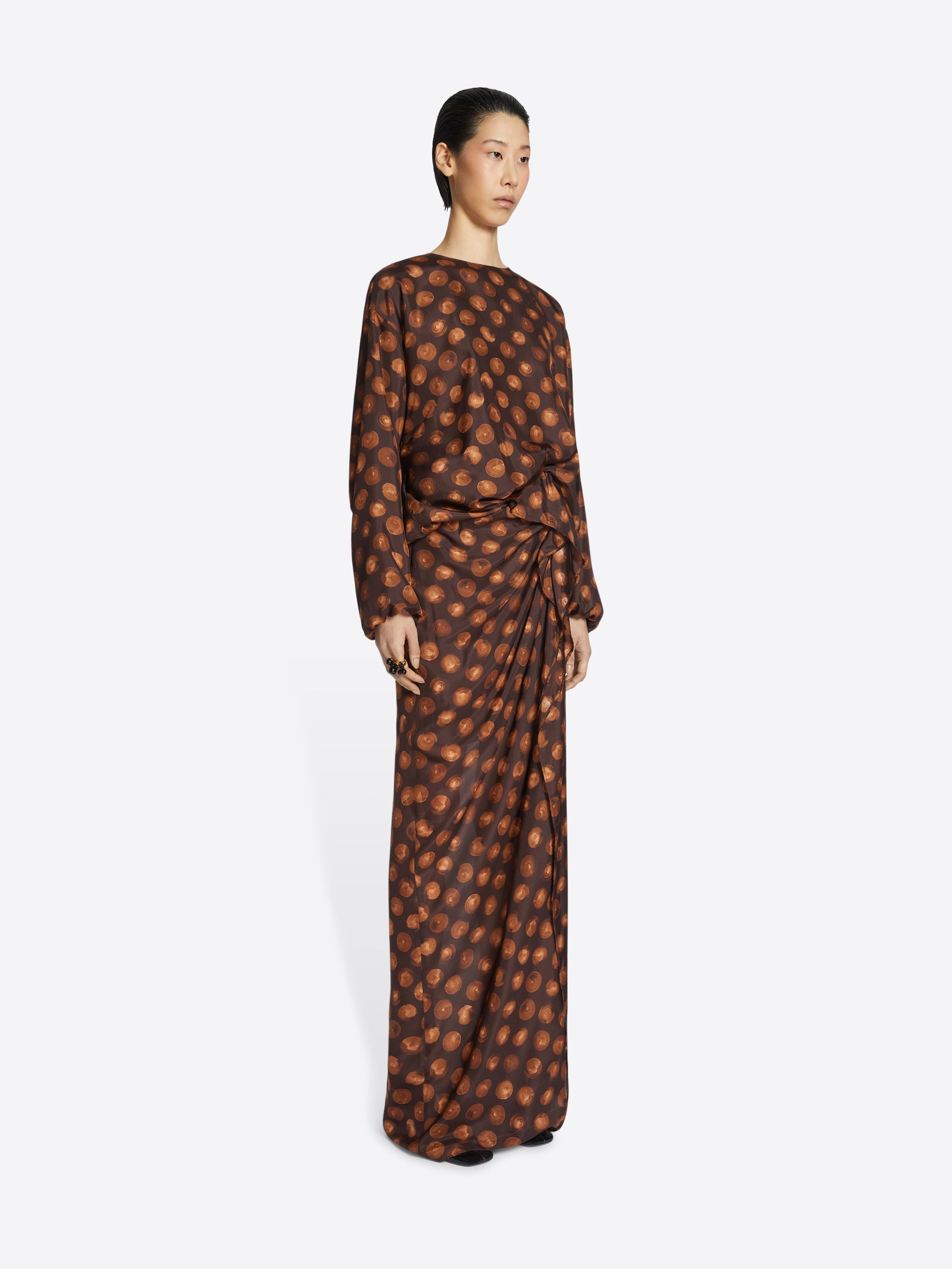 SILK DRAPED SKIRT - 3