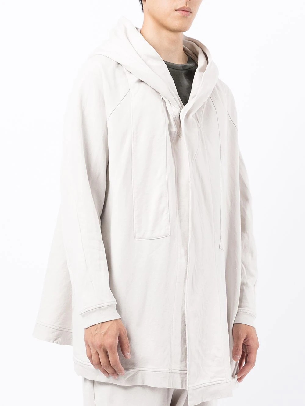 concealed-fastened oversized hoodie - 3