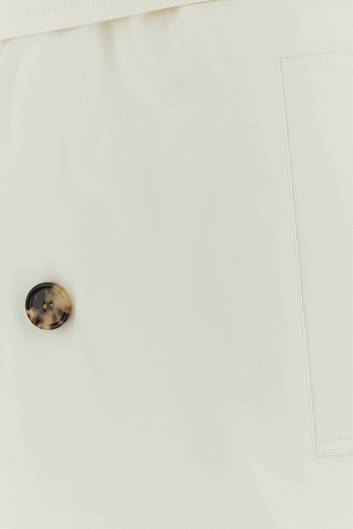 Ivory silk trench coat - 5