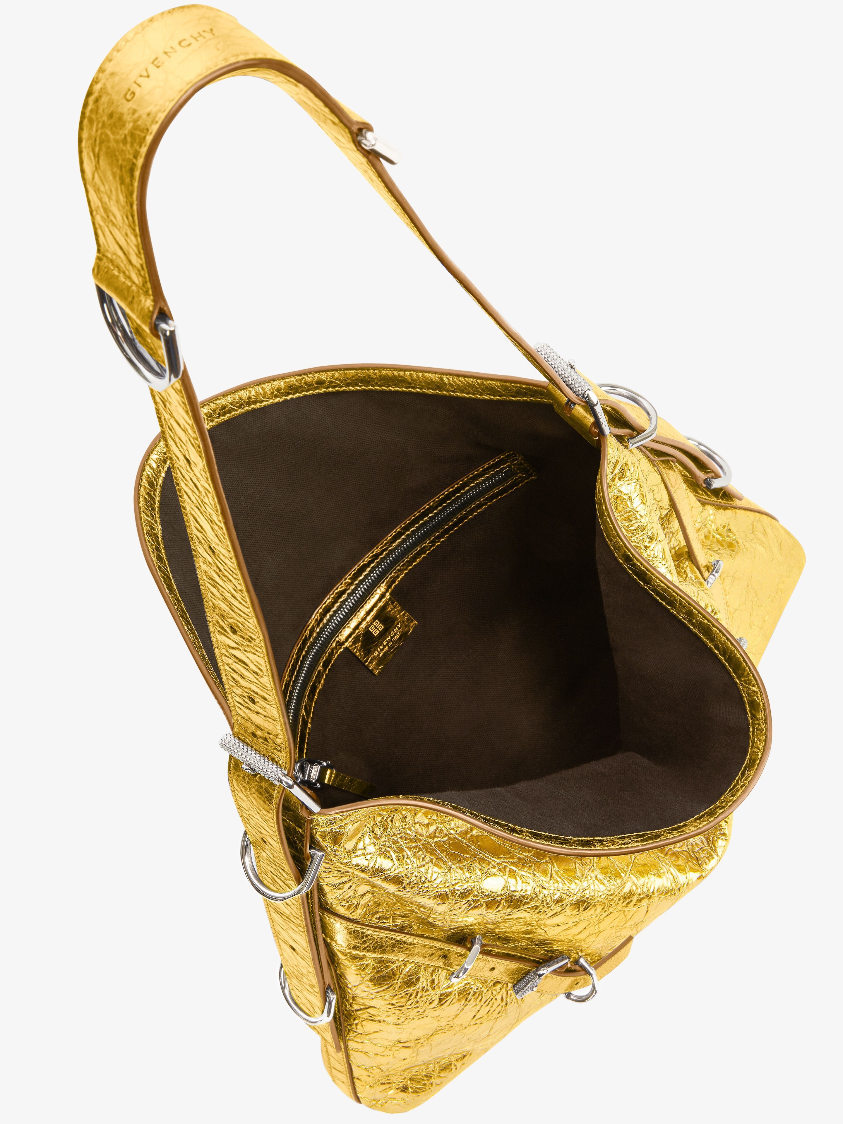 MEDIUM VOYOU BAG IN LAMINATED LEATHER - 5