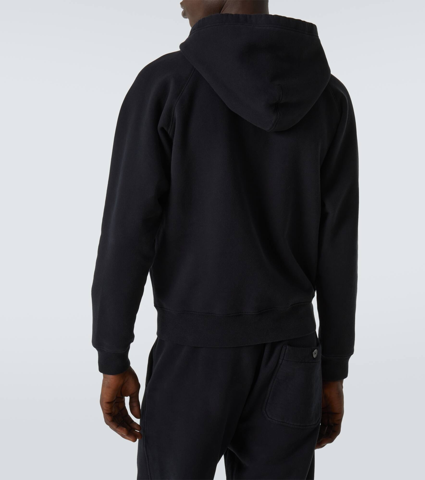 Cotton jersey zip-up hoodie - 4