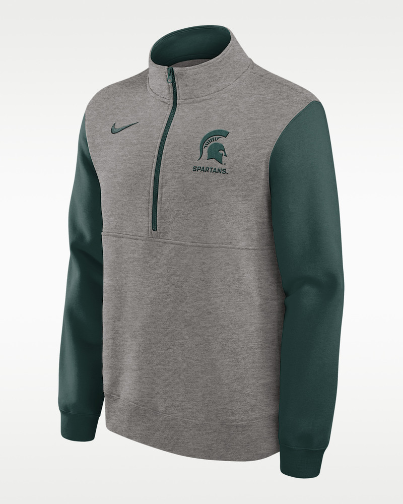 Michigan State Club Men's Nike College 1/2-Zip Crew 1