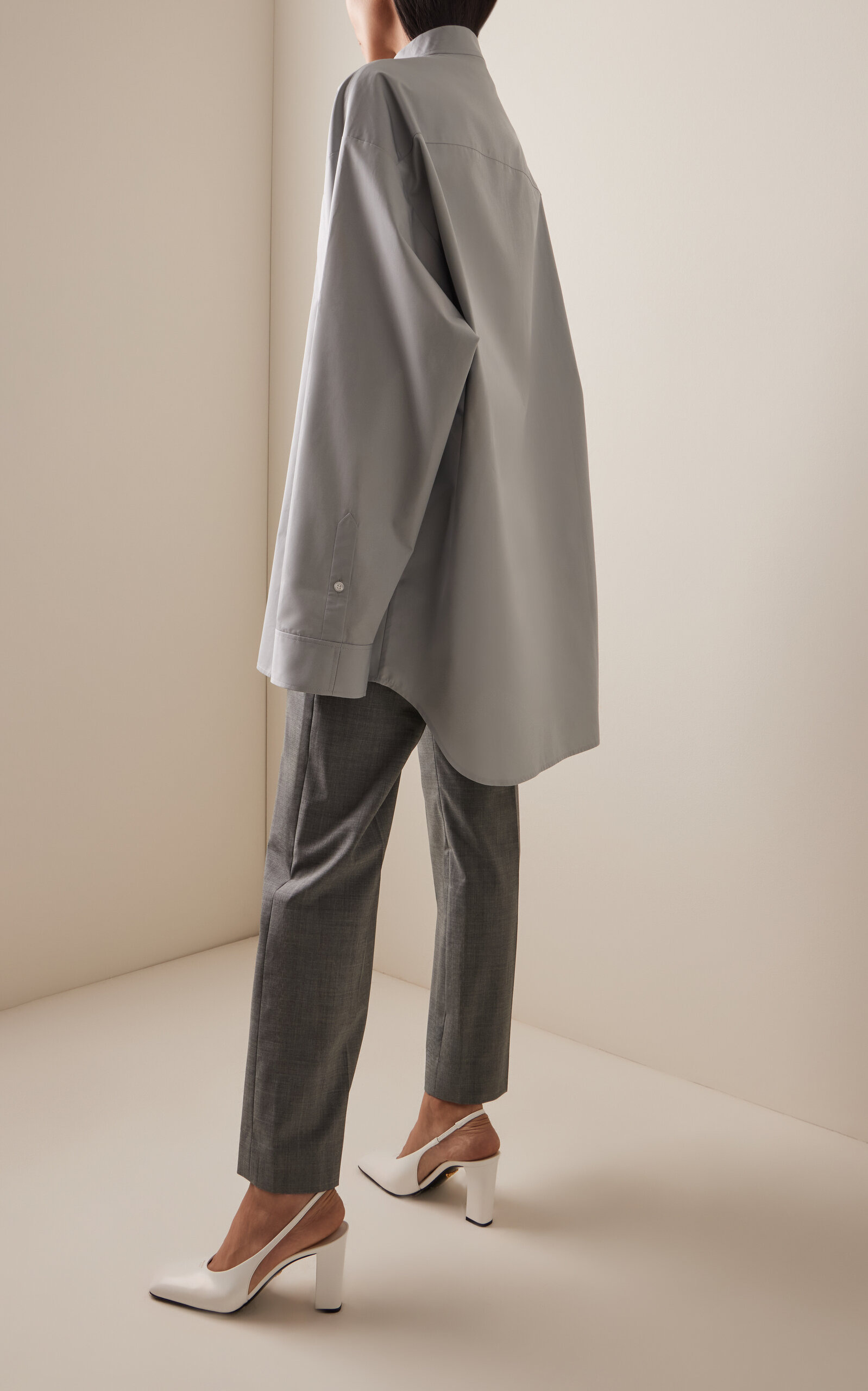 Flat Cotton Shirt grey - 4