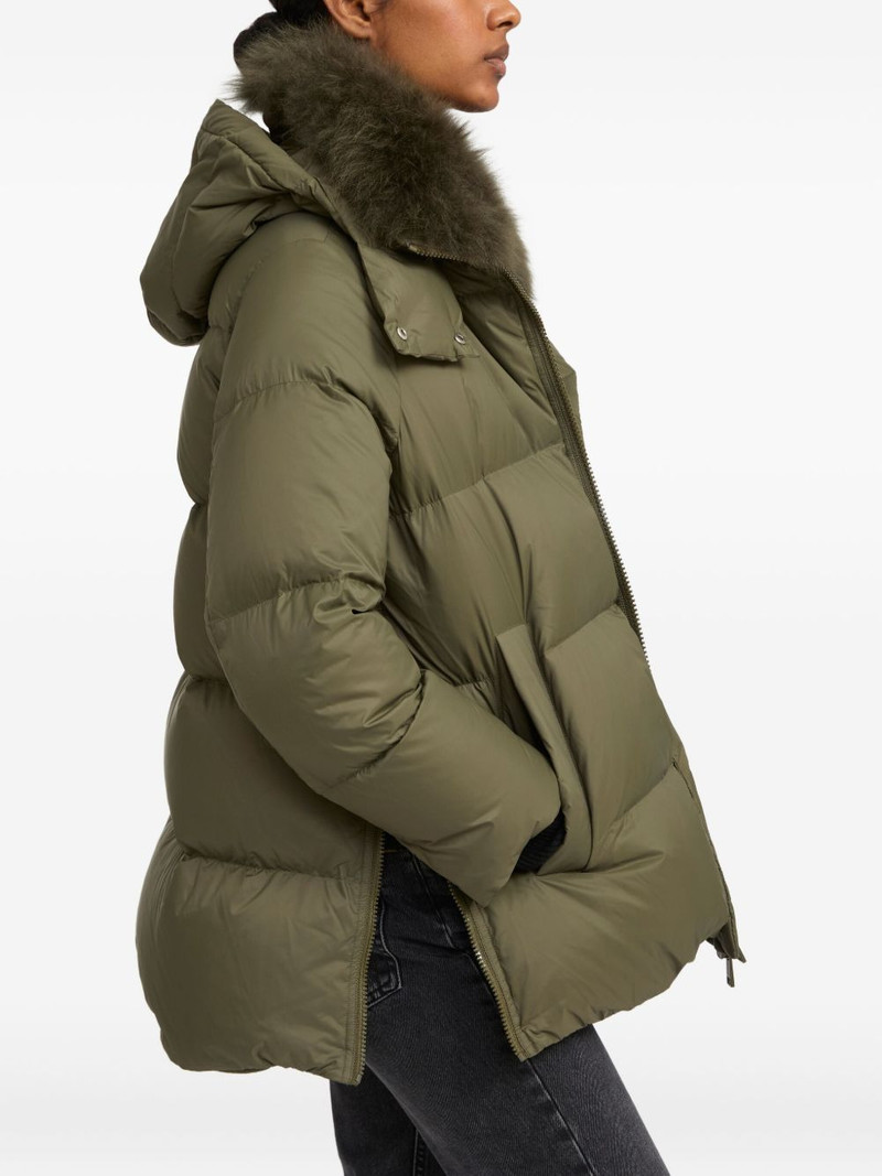 lambswool-collar down jacket 3
