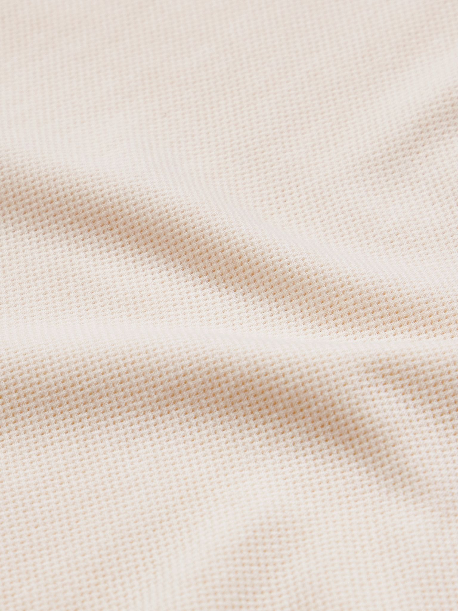 Riviera Slim-Fit Cotton-Mesh Polo Shirt Beige - 5