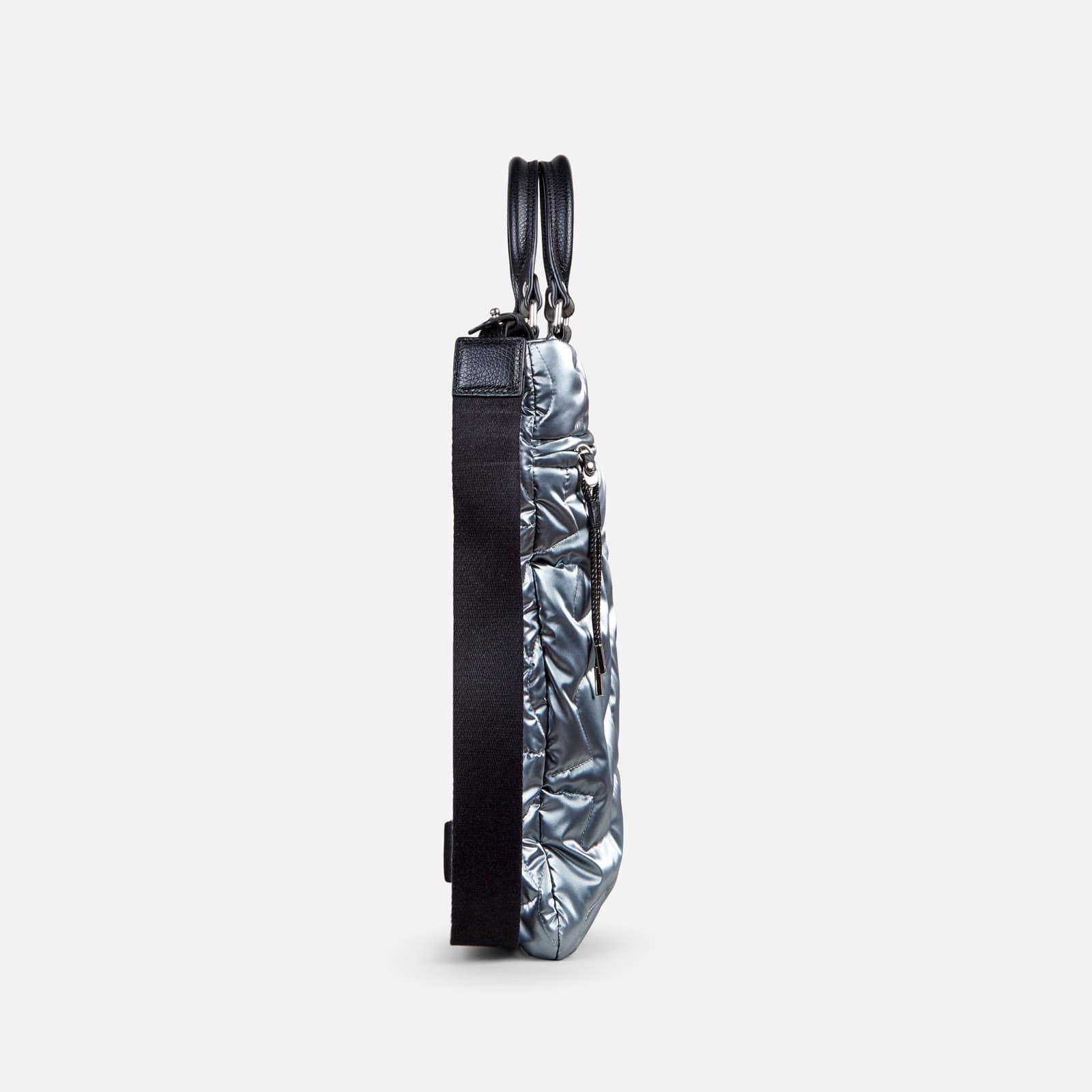 Quilted Shopping Bag Silver - 2