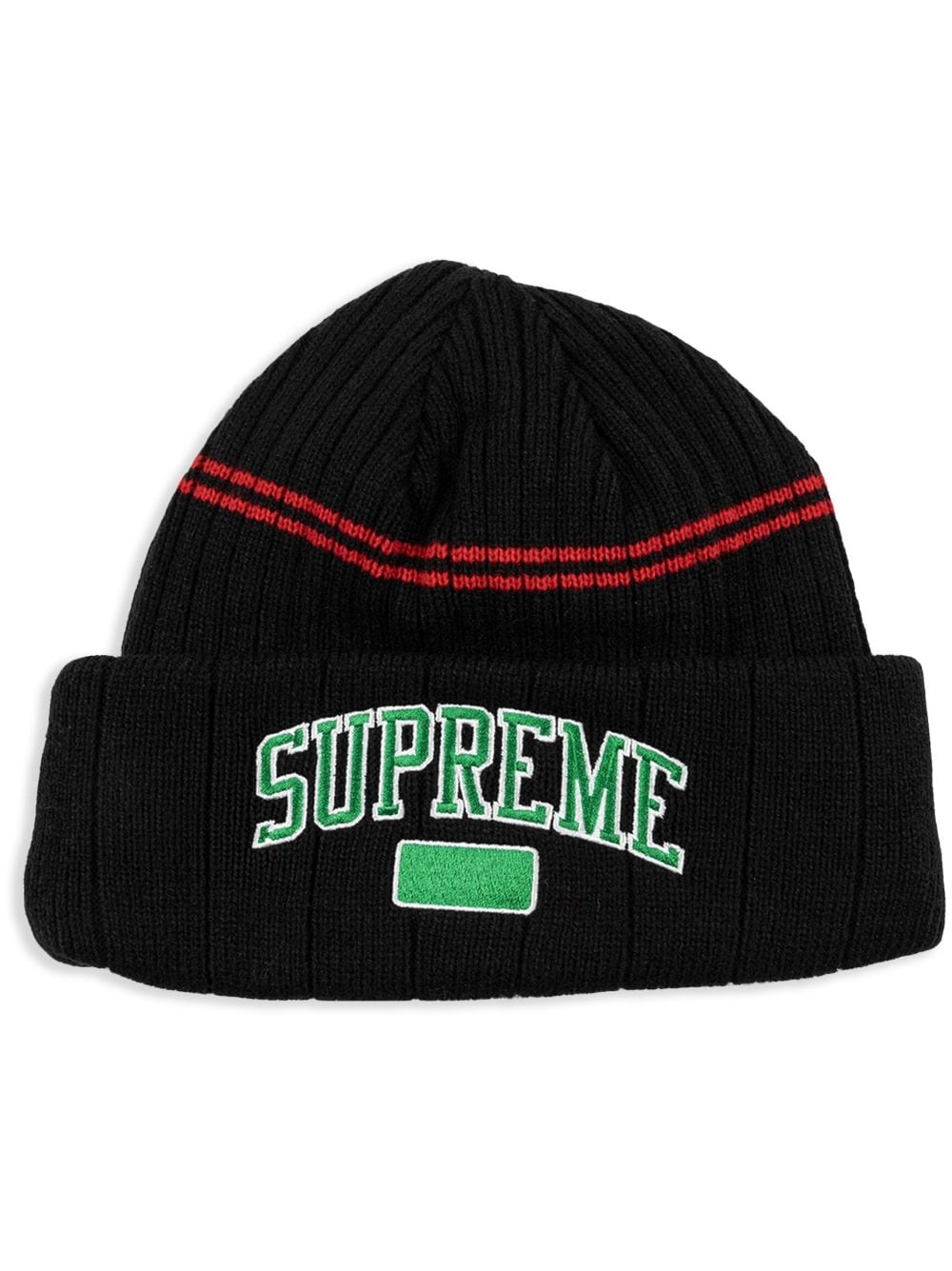 logo-embroidered beanie - 1