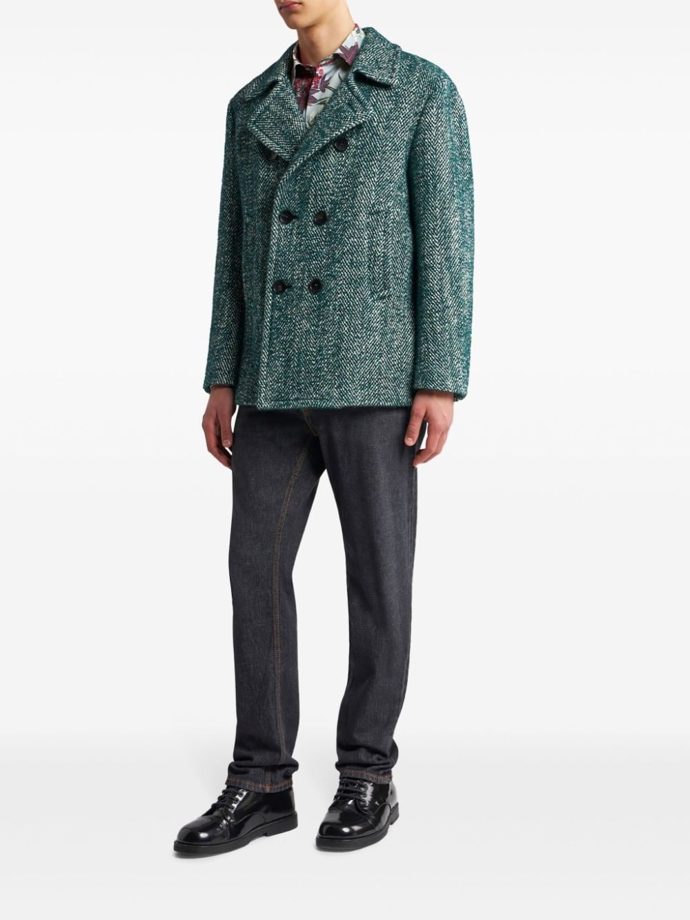 double-breasted peacoat - 2