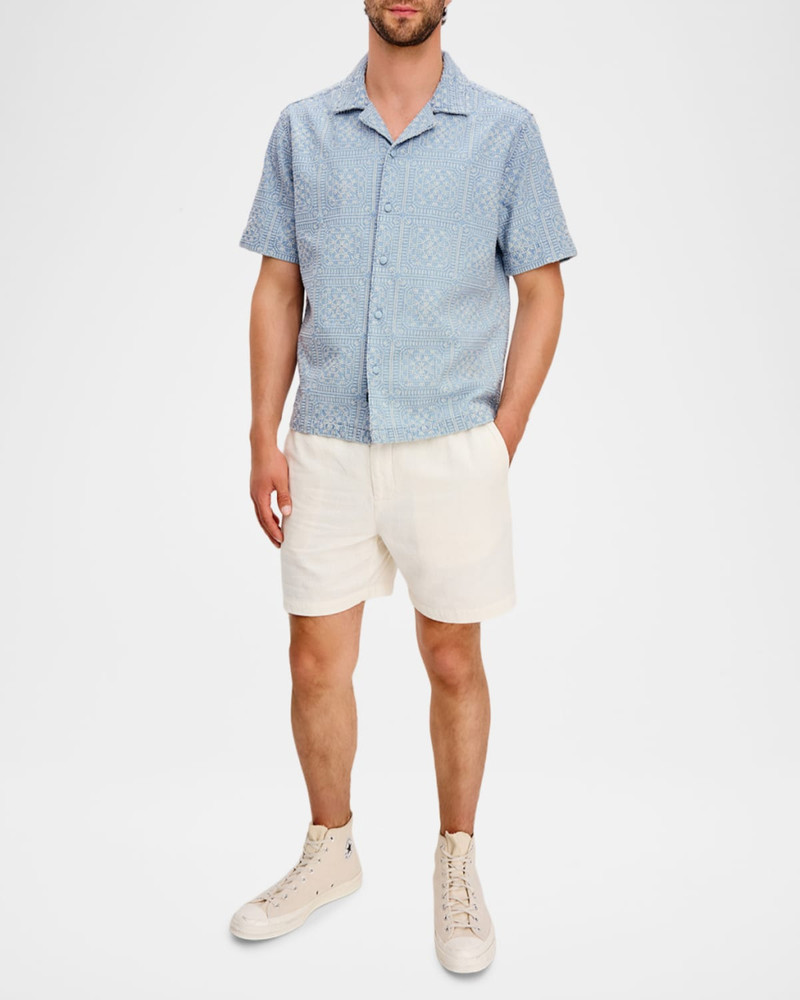 Rails Men's Tyler Embroidered Squares Short-Sleeve Shirt outlook