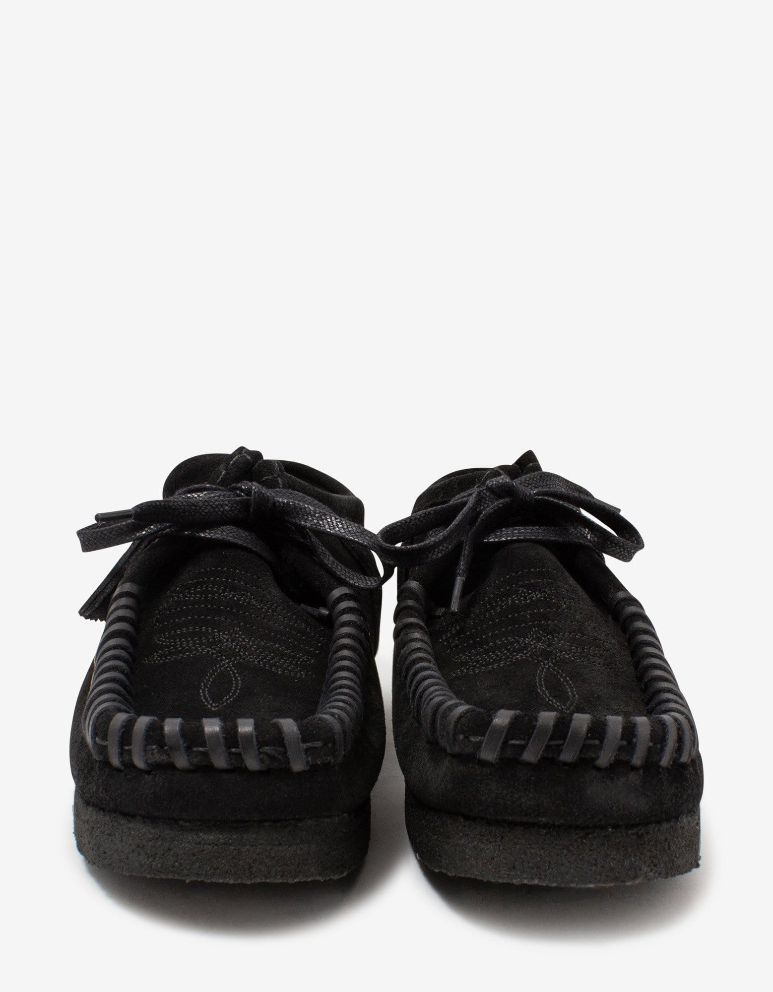 Palm Angels x Clarks Black Suede Fringed Wallabee Shoes - 6