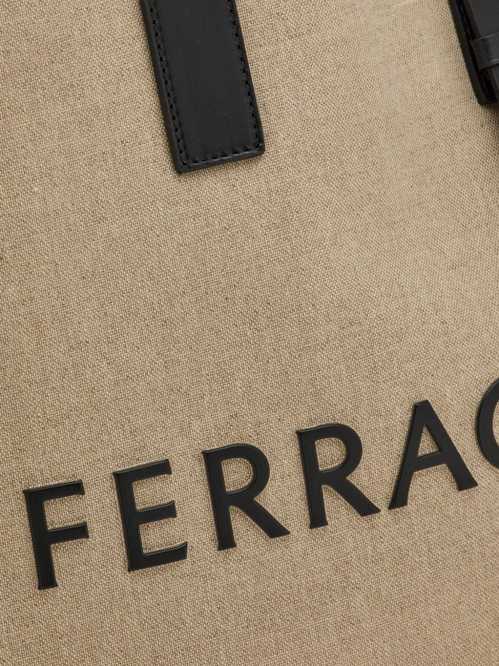 logo-embossed leather tote bag - 5