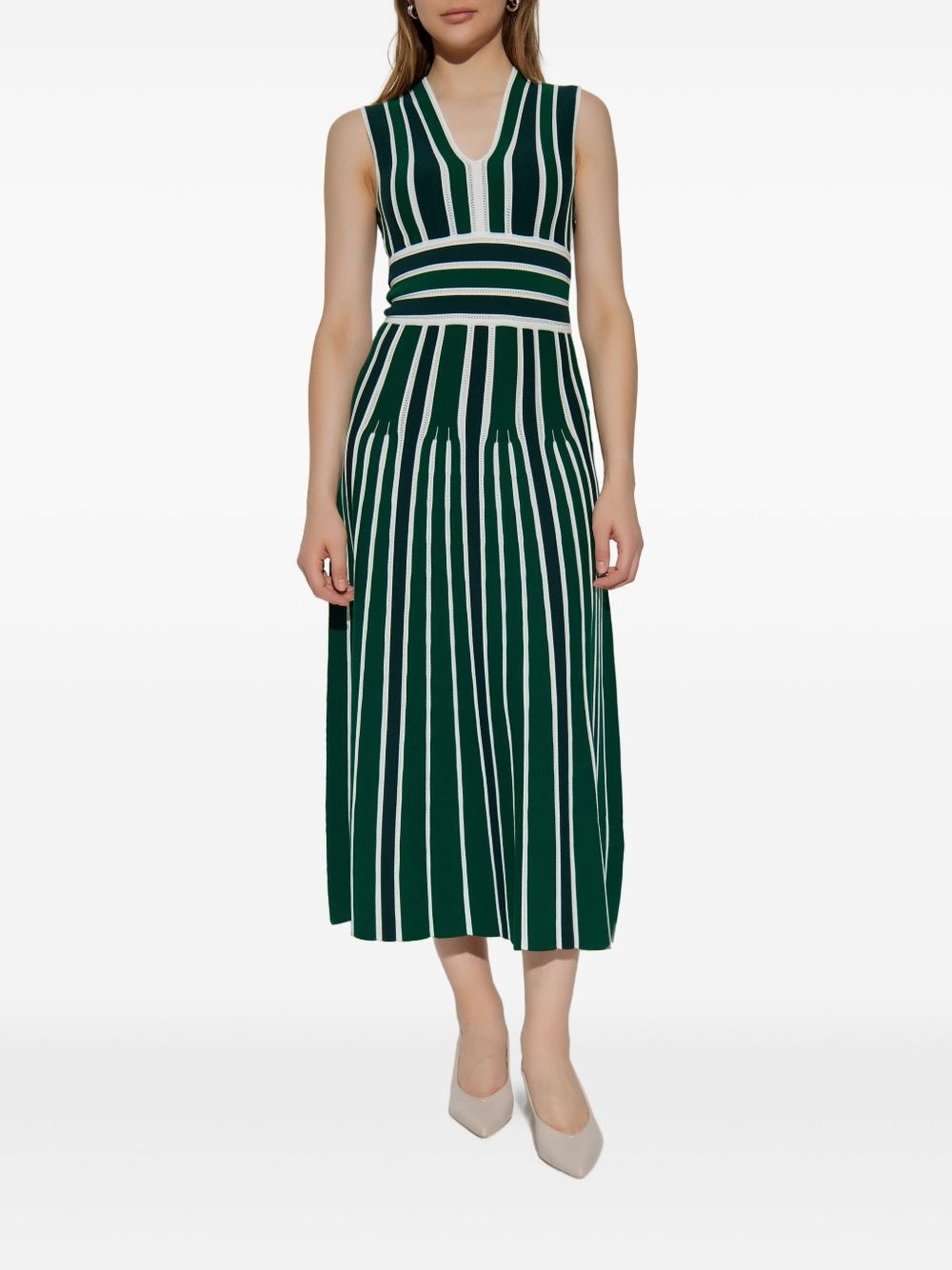 Tallone striped A-line dress - 3