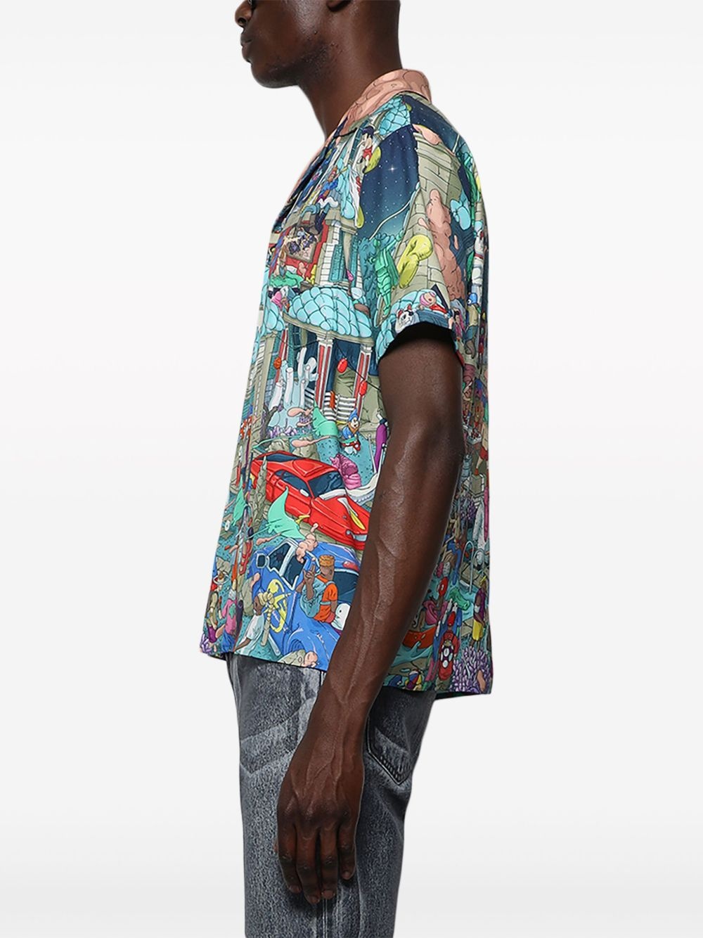 Hawaian graphic-print shirt - 4