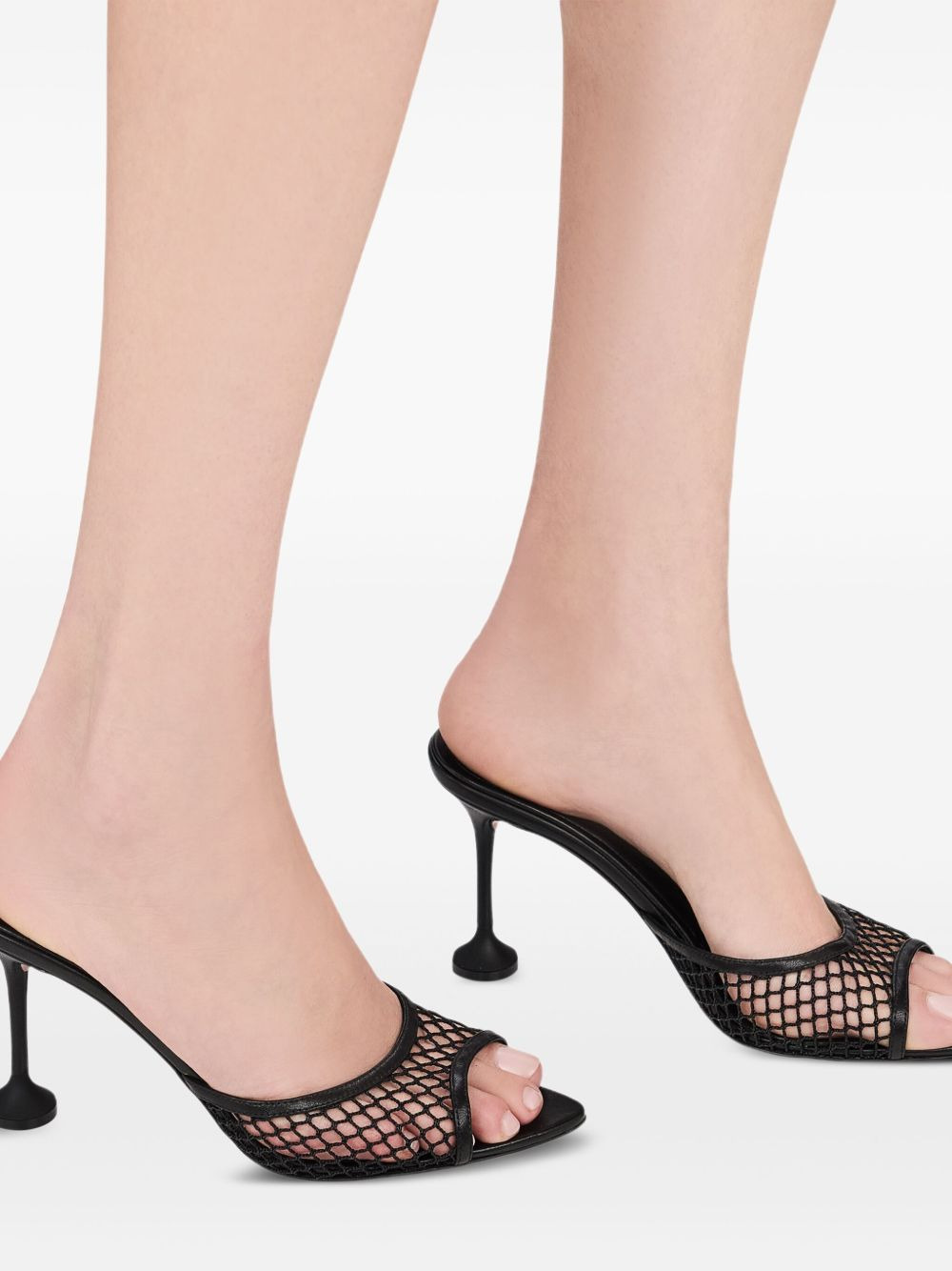 mesh-panel pointed-toe sandals - 5