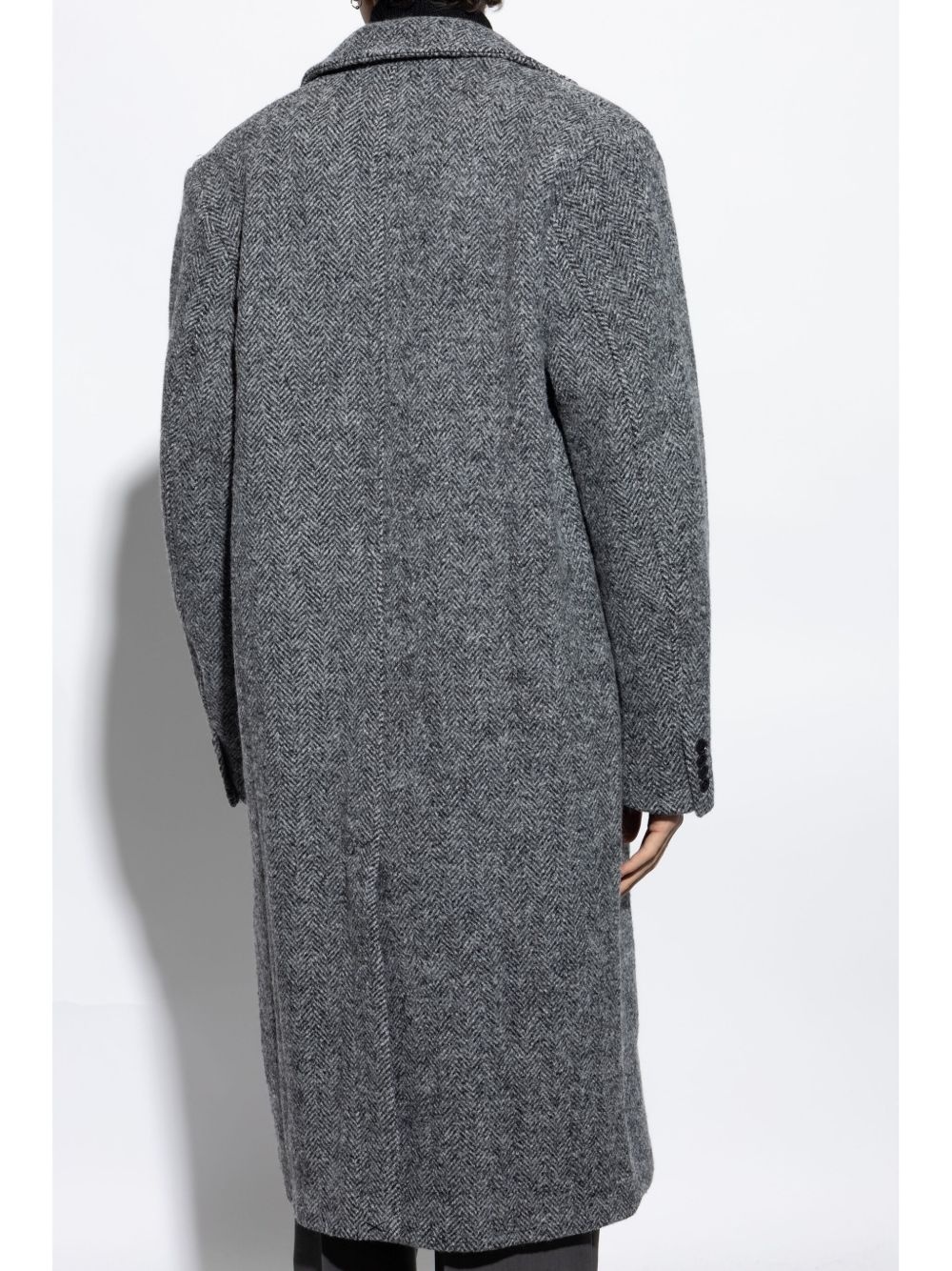 single breasted wool coat - 4