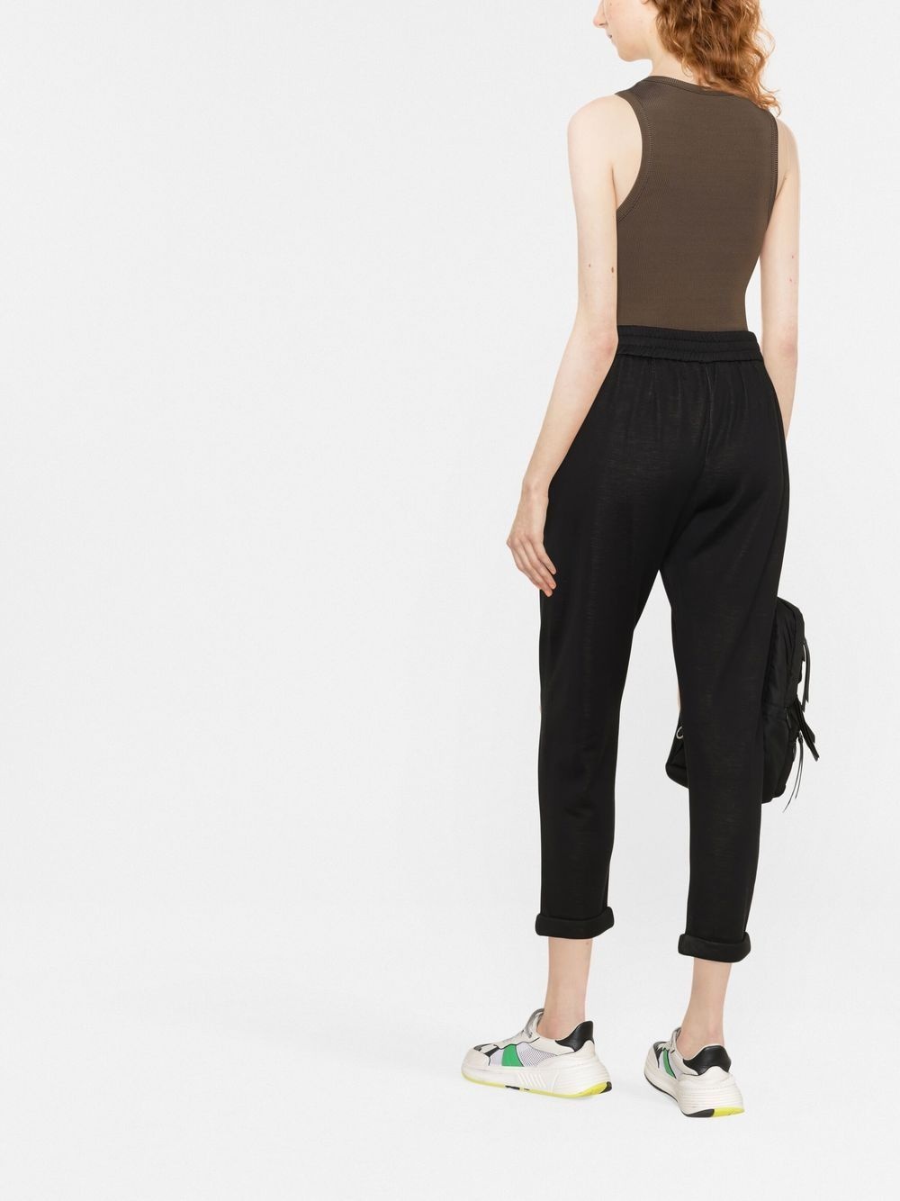 Monili-embellished cropped track pants - 4