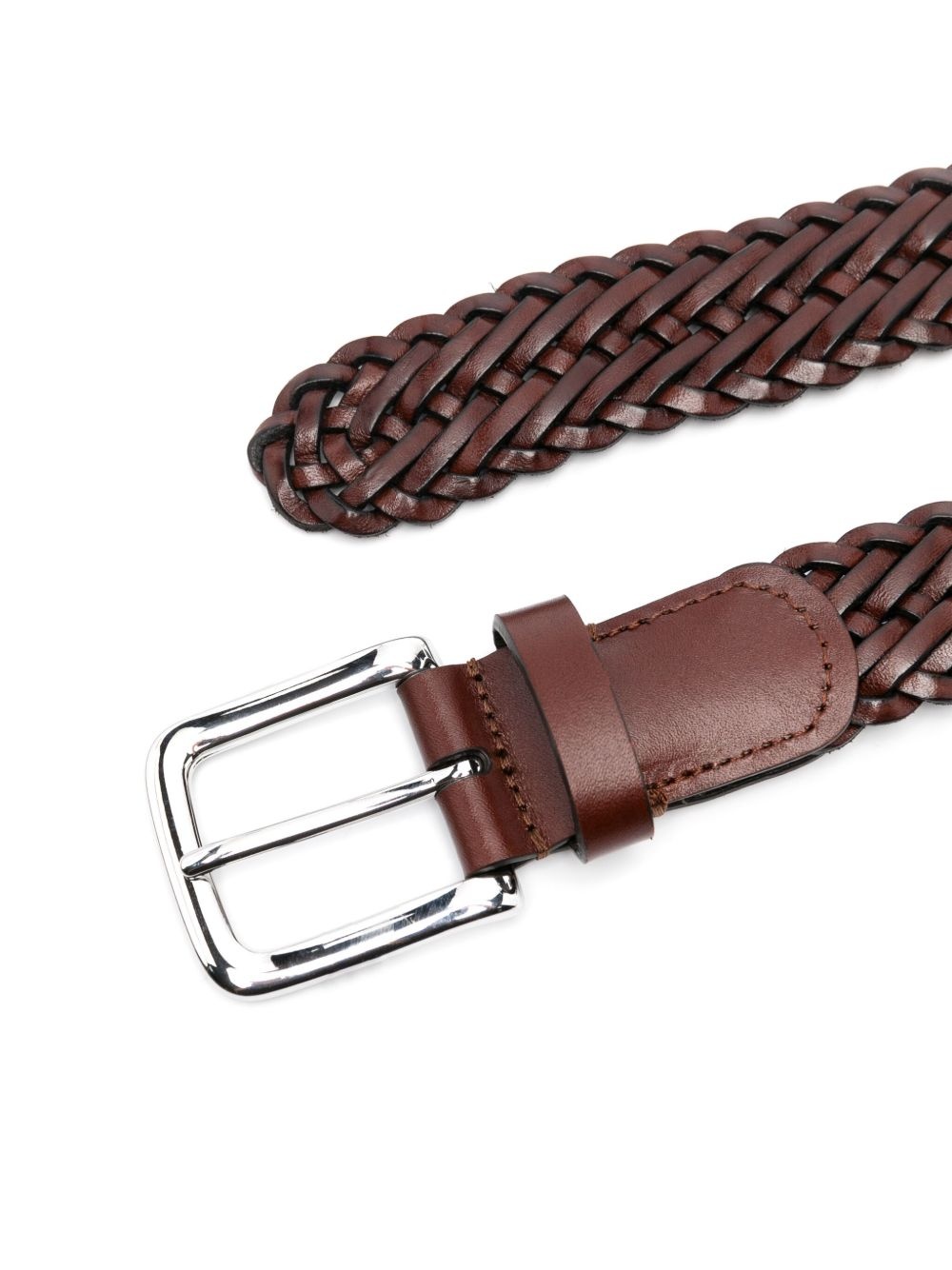 woven leather belt - 2