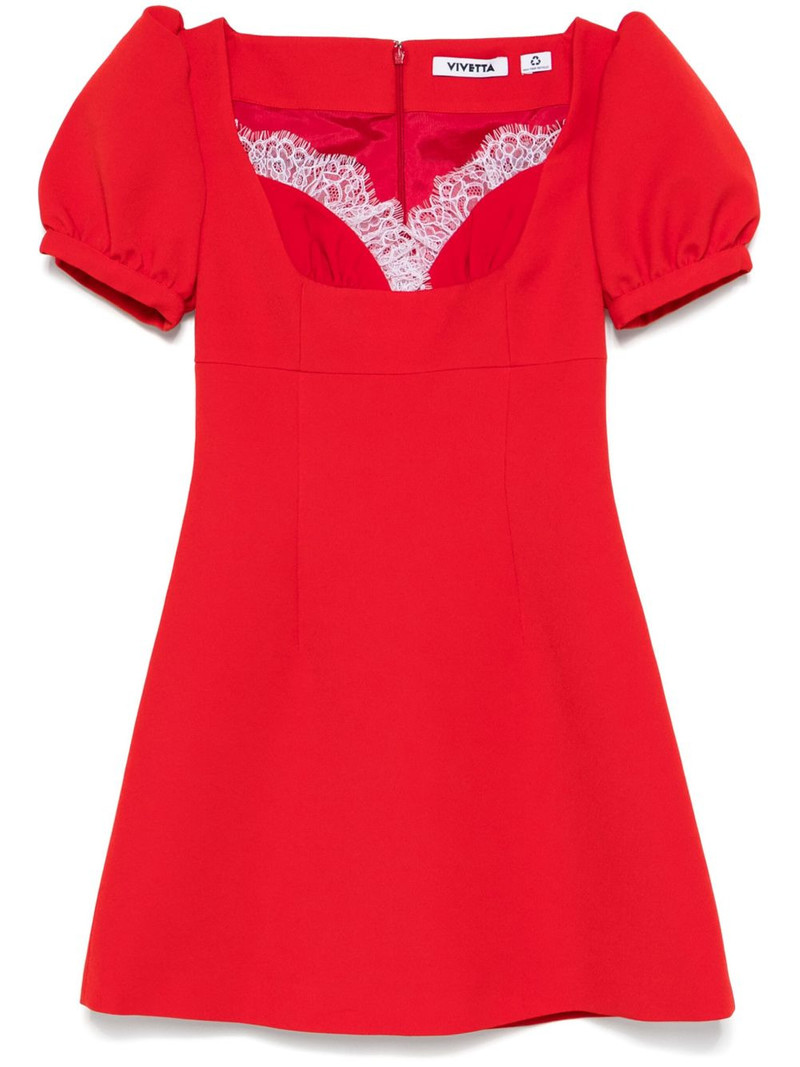 lace-trim mini dress 1
