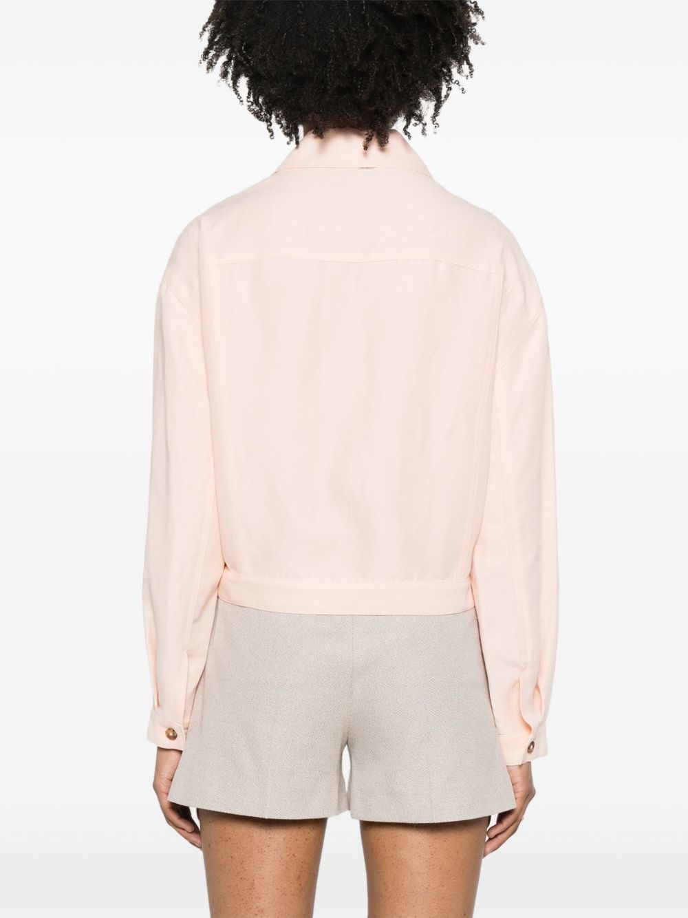 shantung buttoned jacket - 4