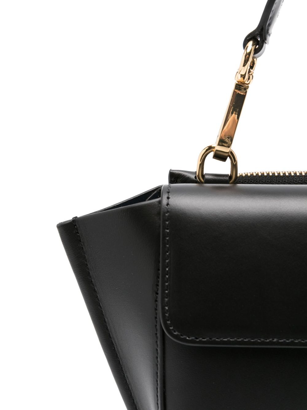mini Hortensia curved tote bag - 4